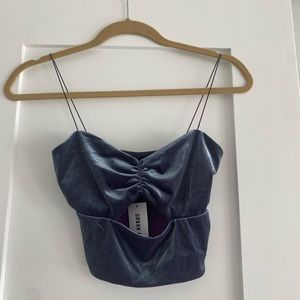 Urban Outfitters cropped tank top (shiny blue color)